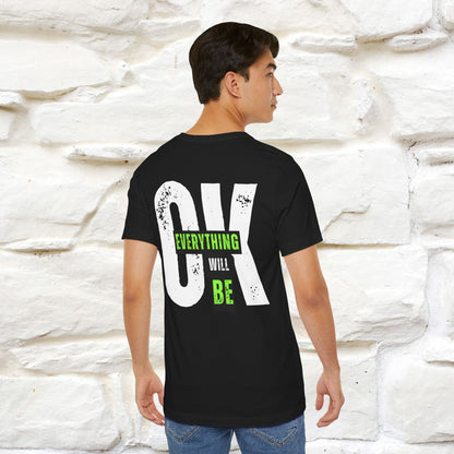 ''Everything Will Be Ok '' Cat T-Shirt Front and Back Design | Nunu&Miao Studio - Nunu&Miao Studio