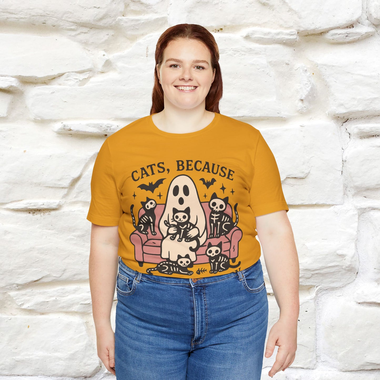 "Cat Because People Are Creepy" Halloween Cat T-shirt |Nunu&Miao Studio - Nunu&Miao Studio