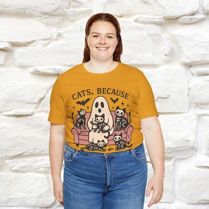 "Cat Because People Are Creepy" Halloween Cat T-shirt |Nunu&Miao Studio - Nunu&Miao Studio