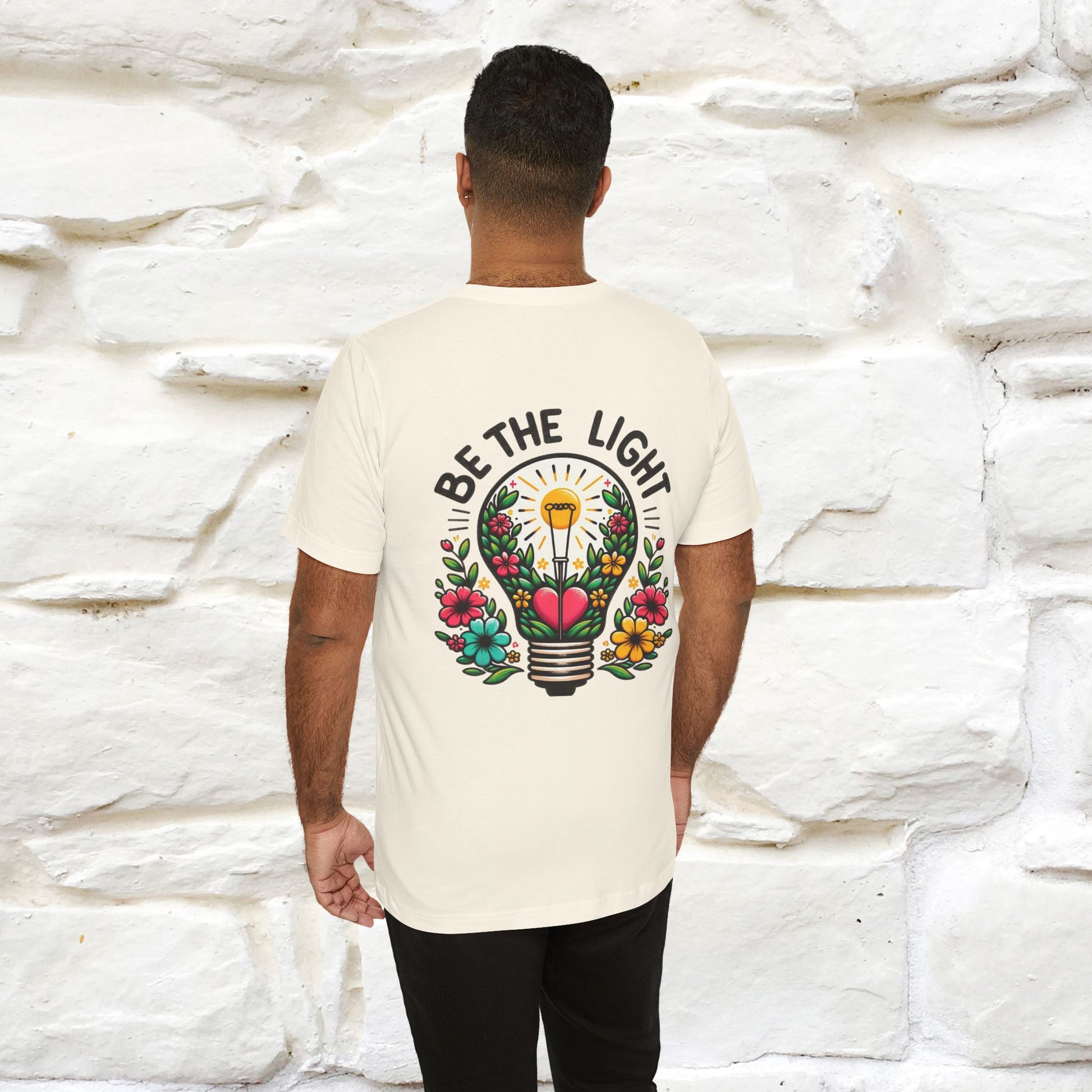 ''Be The Light" Cat T-Shirt| Front & Back Design | Nunu&Miao Studio - Nunu&Miao Studio