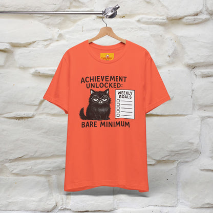 "Achievement Unlocked Bare Minimum." |Cat T-Shirt | Nunu&Miao Studio - Nunu&Miao Studio