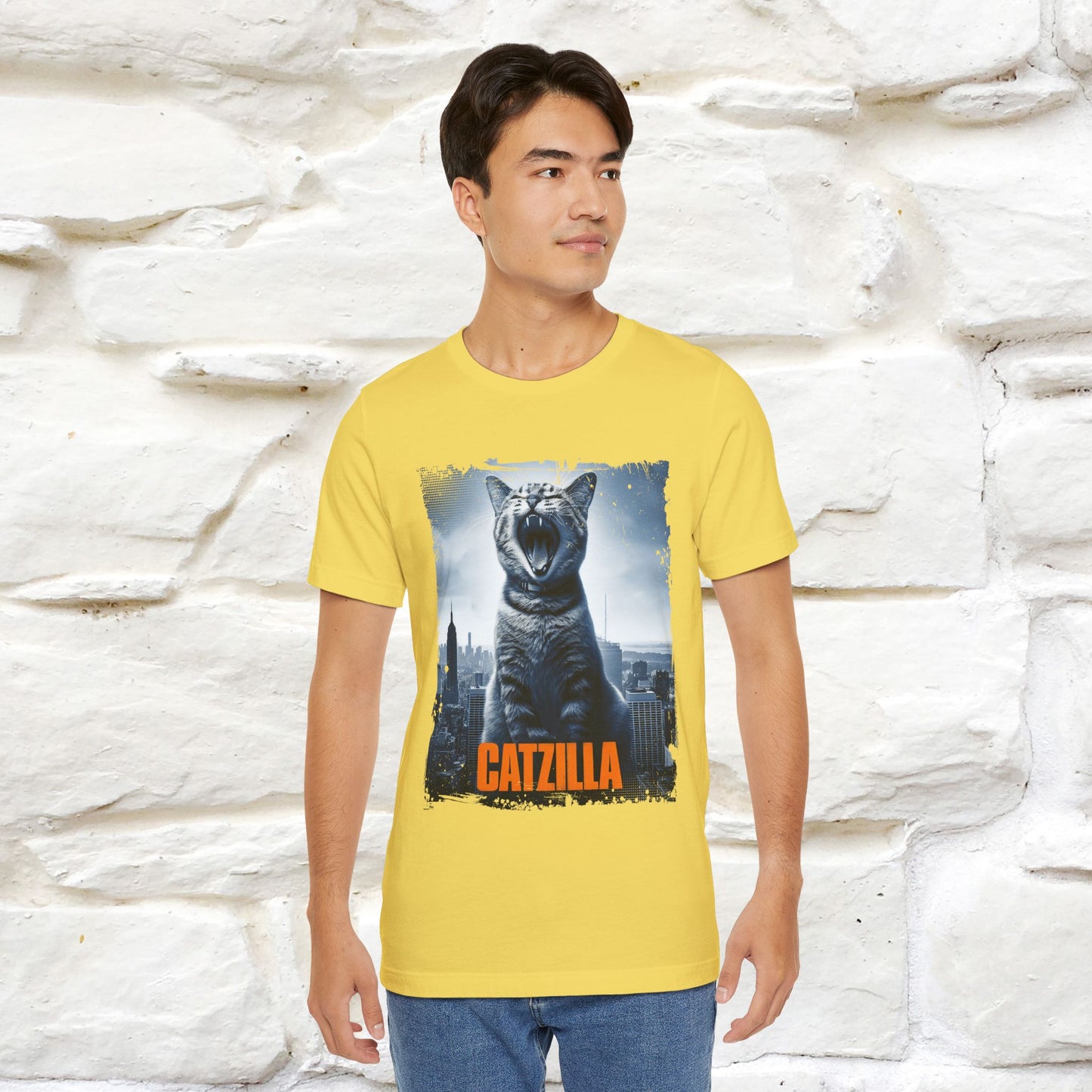 Catzilla T-Shirt | Fun Monster Cat Tee for Men & Women | 100% Cotton - Nunu&Miao Studio