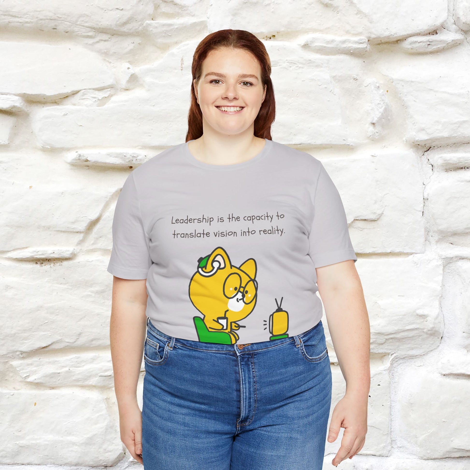 "Leadership Is the Capacity to Translate Vision Into Reality" Cat T-Shirt | Inspiring Cat Shirt for Men & Women | 100% Cotton* 🐾 - Nunu&Miao Studio