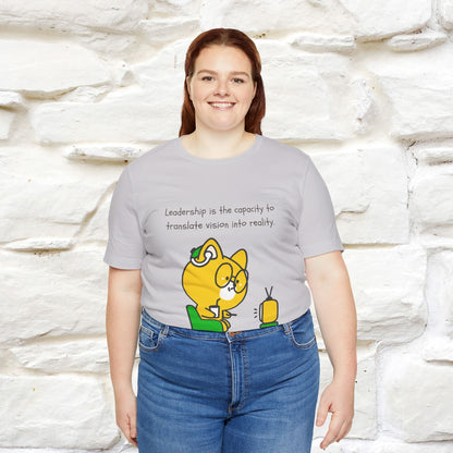 "Leadership Is the Capacity to Translate Vision Into Reality" Cat T-Shirt | Inspiring Cat Shirt for Men & Women | 100% Cotton* 🐾 - Nunu&Miao Studio
