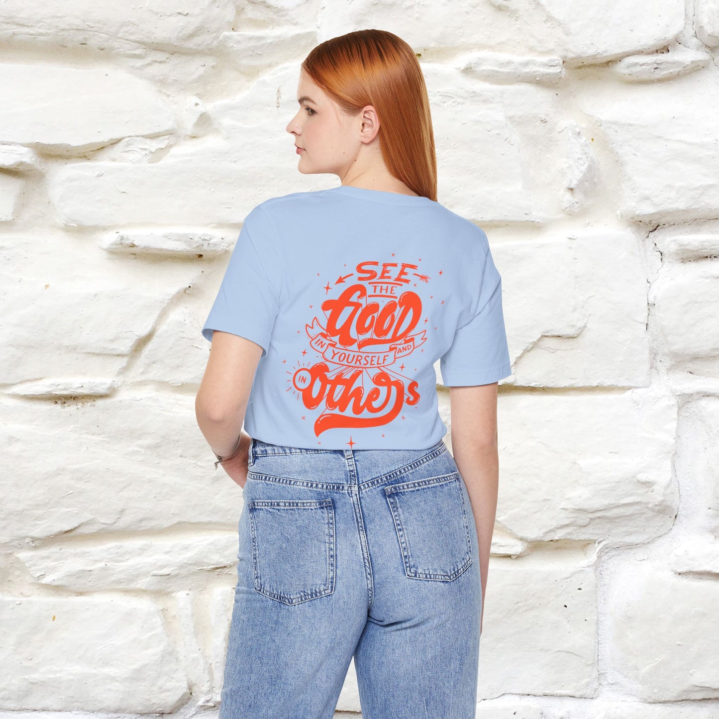 "See the Good in Yourself and Others" Cat T-Shirt | Front & Back Design | Nunu&Miao Studio - Nunu&Miao Studio