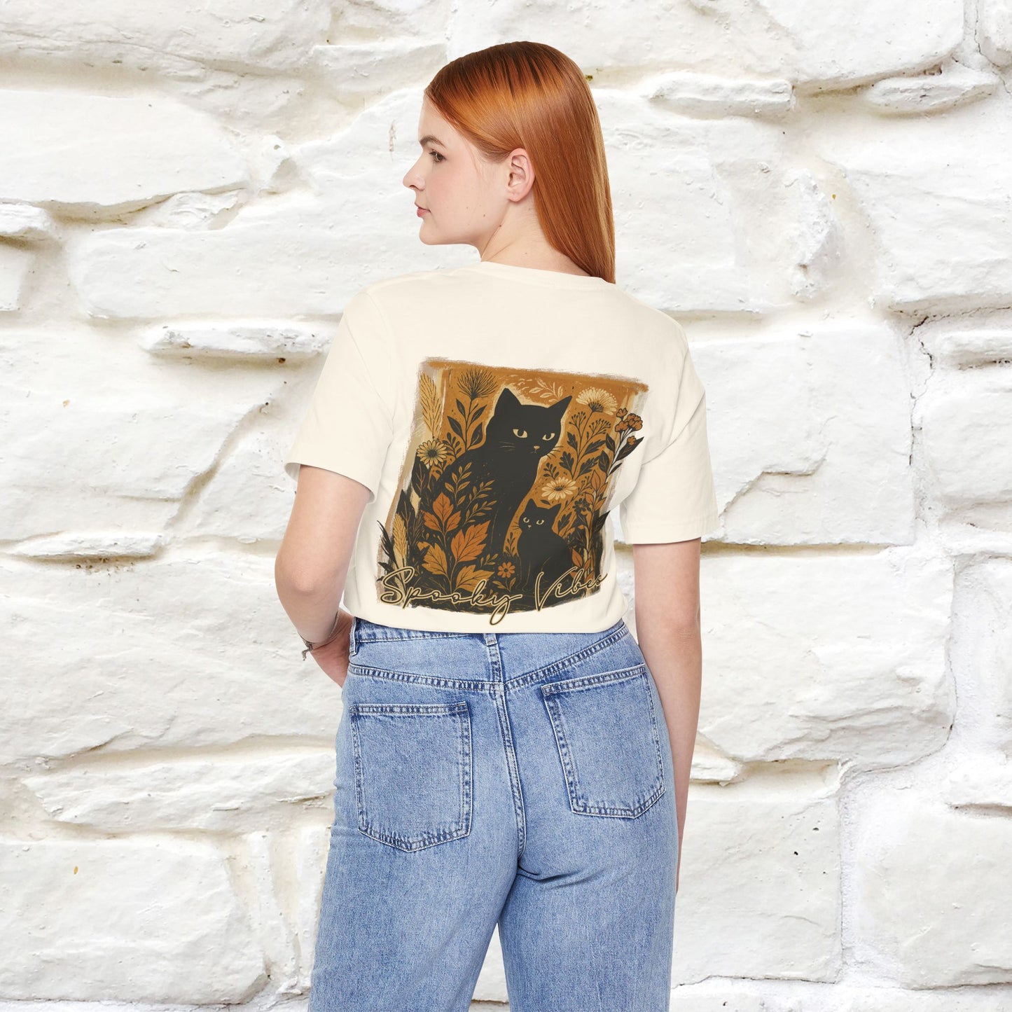 "Spooky Vibes" Cat T-shirt |Nunu&Miao Studio - Nunu&Miao Studio