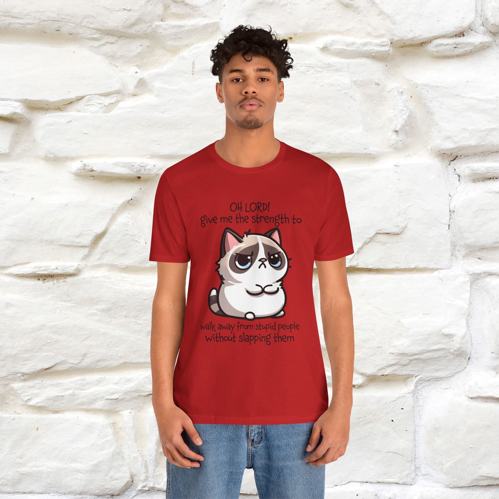 ''Oh Lord! Give Me Strength to ...'' Cat T-Shirt |  | Nunu&Miao Studio - Nunu&Miao Studio