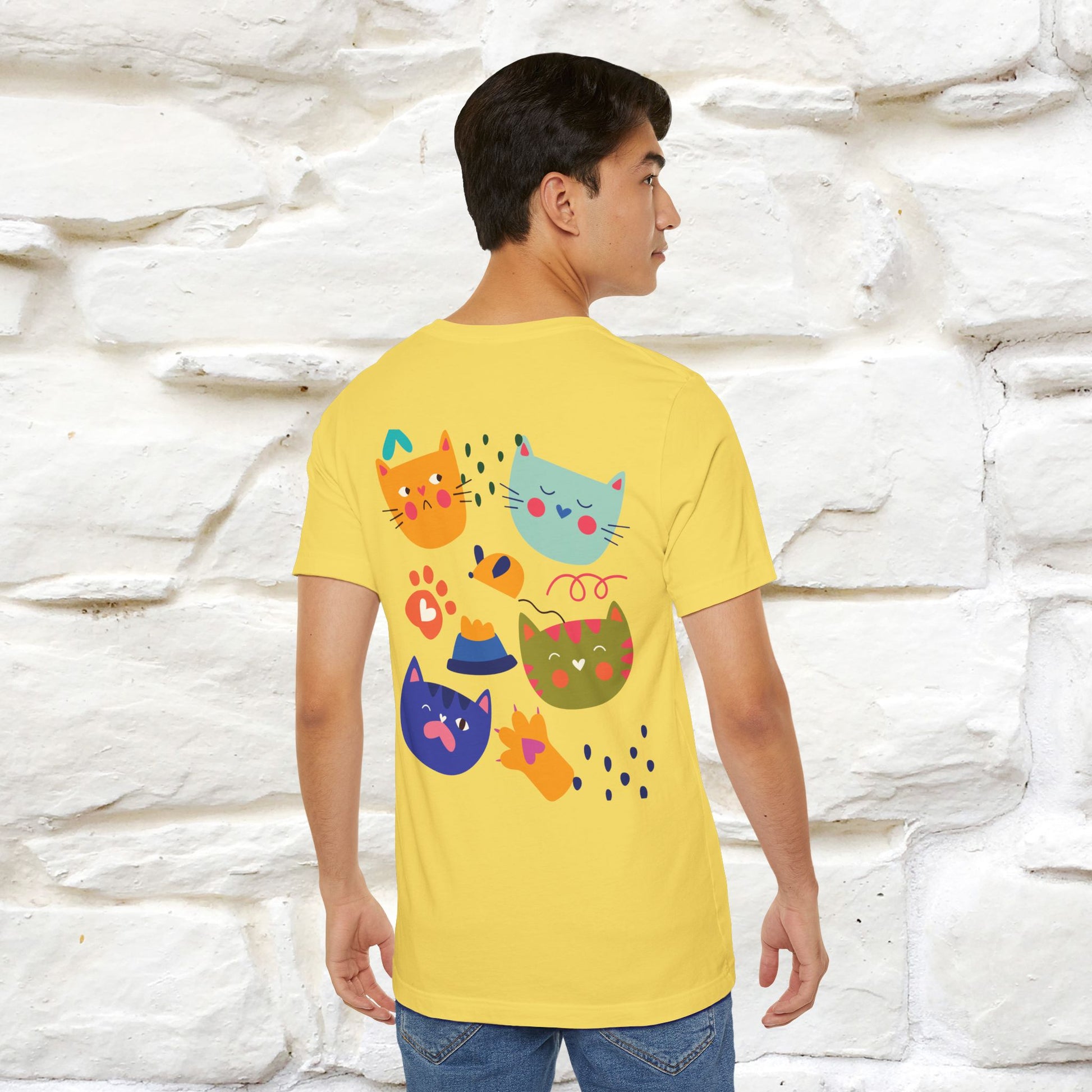 ''The Power Of Meow'' Cat T-Shirt Front and Back Design | Nunu&Miao Studio - Nunu&Miao Studio