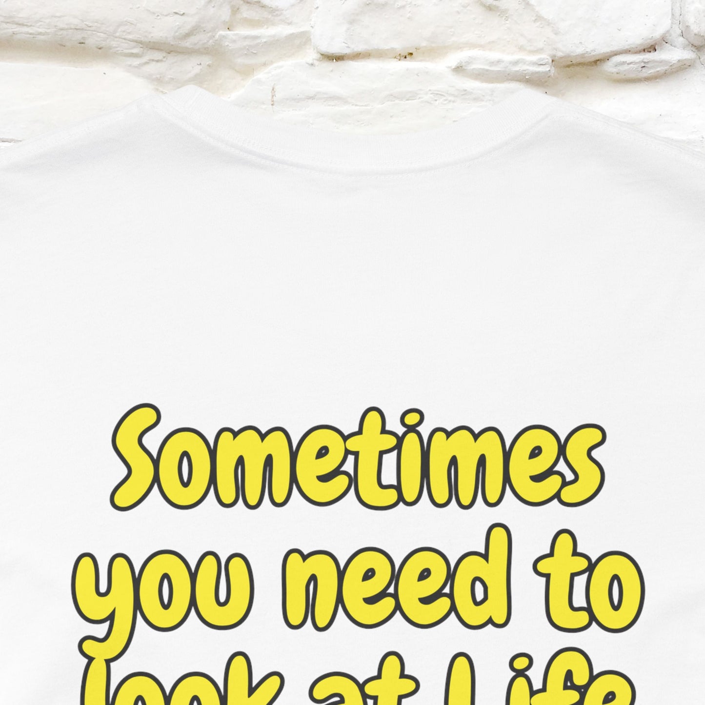 "Sometimes You Need to Look at Life from a Different Perspective" Cat T-Shirt | Front & Back Design | Nunu&Miao Studio - Nunu&Miao Studio