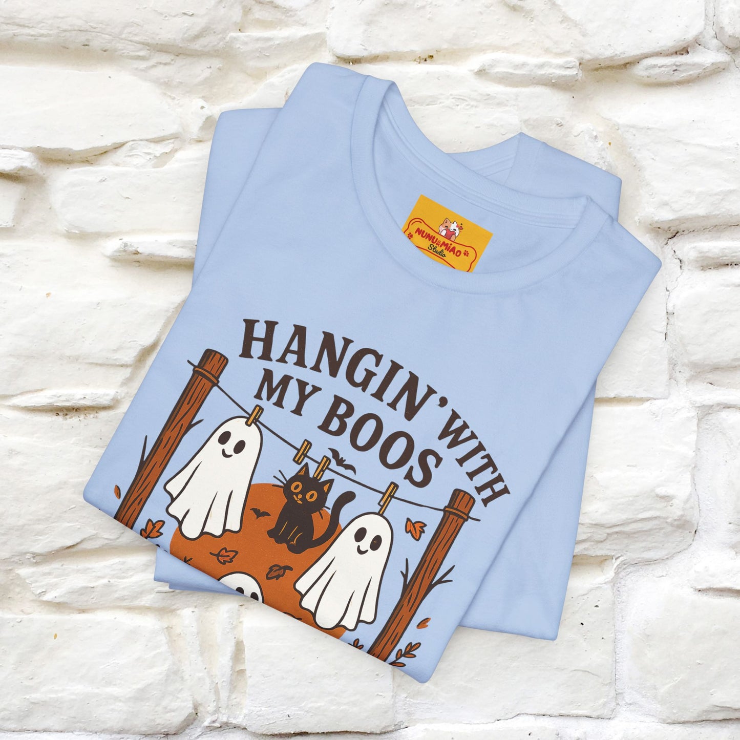"Hanging With My Boos" Halloween Cat T-shirt |Nunu&Miao Studio - Nunu&Miao Studio
