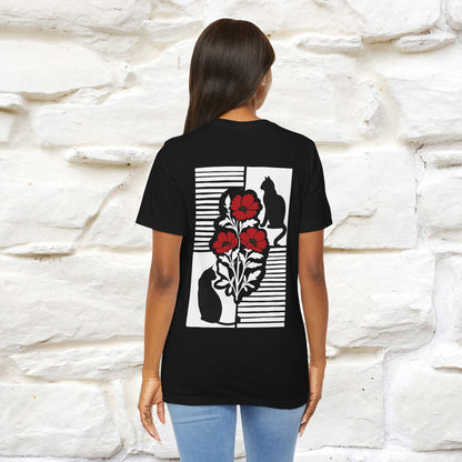 ''Modern Shapes'' Cat T-Shirt Front and Back Design | Nunu&Miao Studio - Nunu&Miao Studio