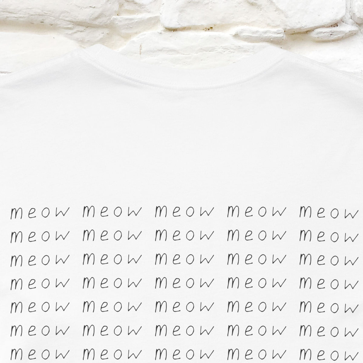 "Meow Meow Meow" Cat T-Shirt | Front & Back Design | Nunu&Miao Studio