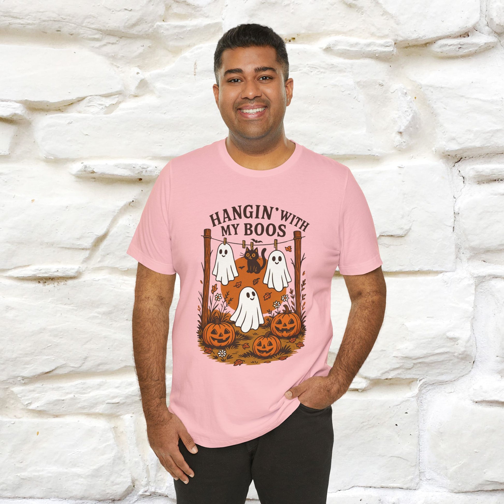 "Hanging With My Boos" Halloween Cat T-shirt |Nunu&Miao Studio - Nunu&Miao Studio