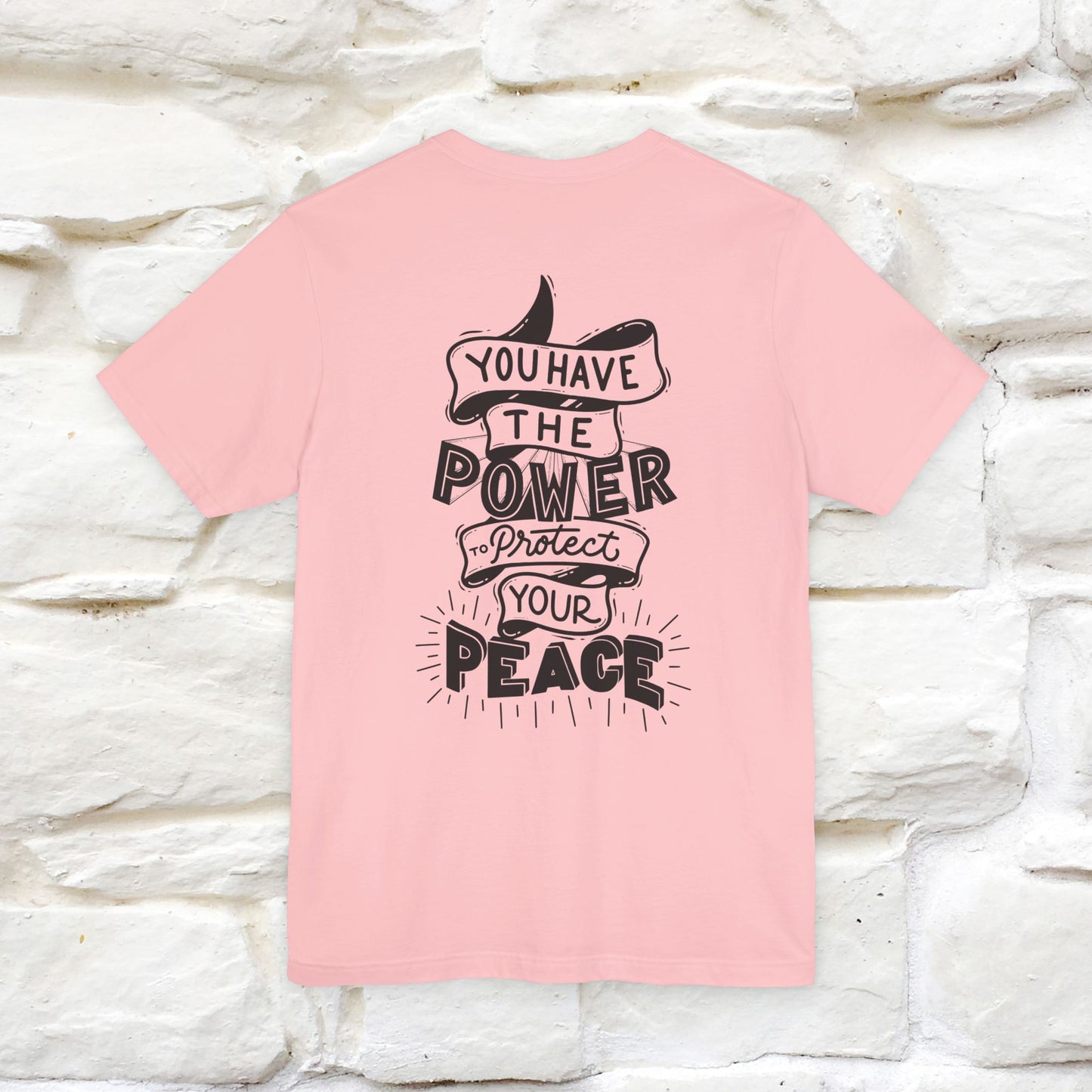 "You Have the Power to Protect Your Peace" Cat T-Shirt| Front & Back Design | Nunu&Miao Studio - Nunu&Miao Studio