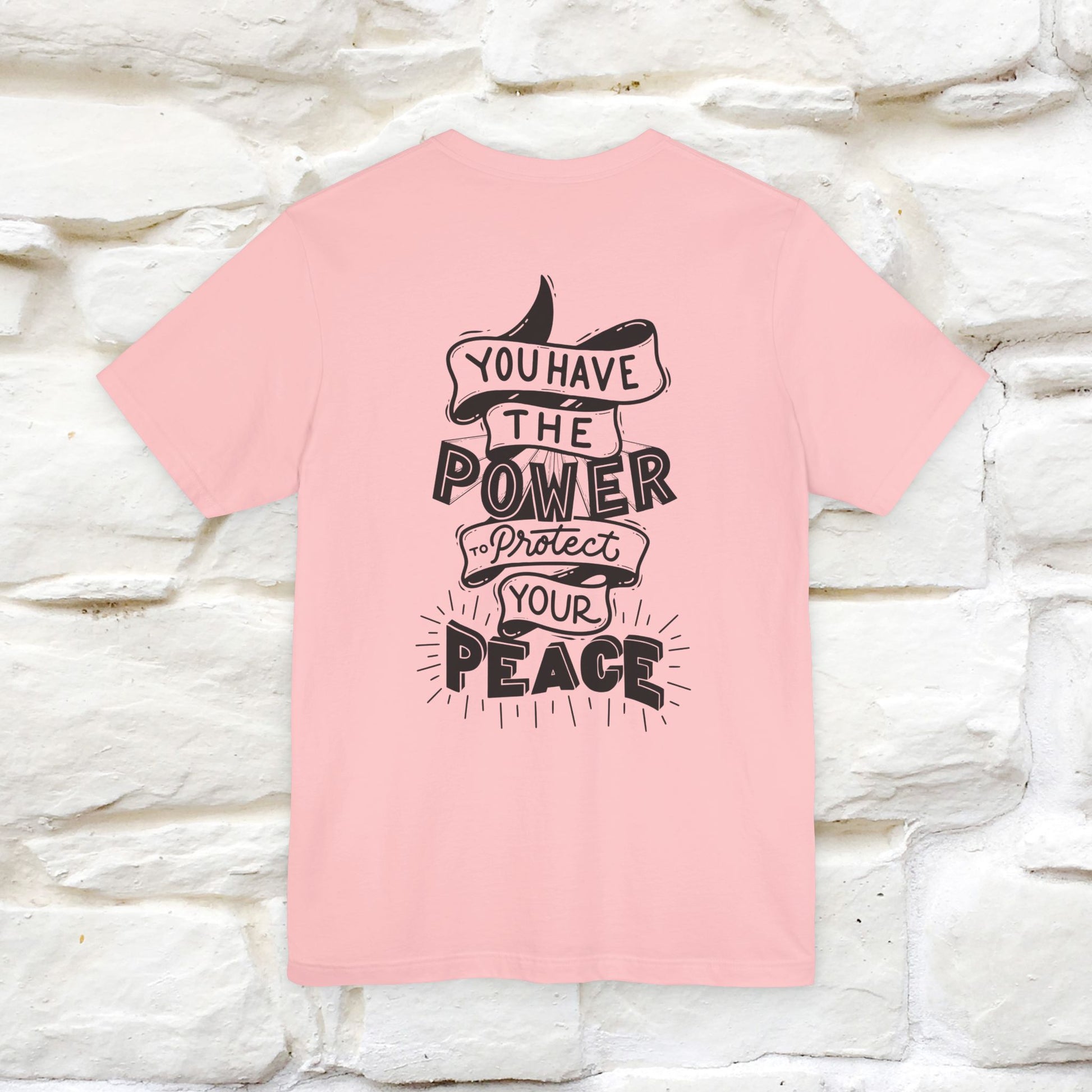 "You Have the Power to Protect Your Peace" Cat T-Shirt| Front & Back Design | Nunu&Miao Studio - Nunu&Miao Studio