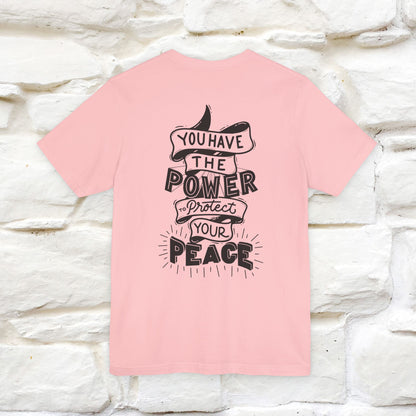 "You Have the Power to Protect Your Peace" Cat T-Shirt| Front & Back Design | Nunu&Miao Studio - Nunu&Miao Studio