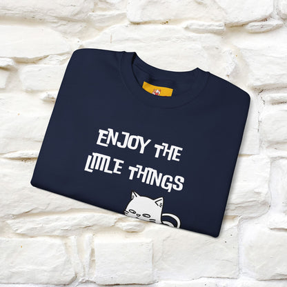 ''Enjoy the Little Things'' | Cute Cat Sweatshirt | Nunu&Miao Studio