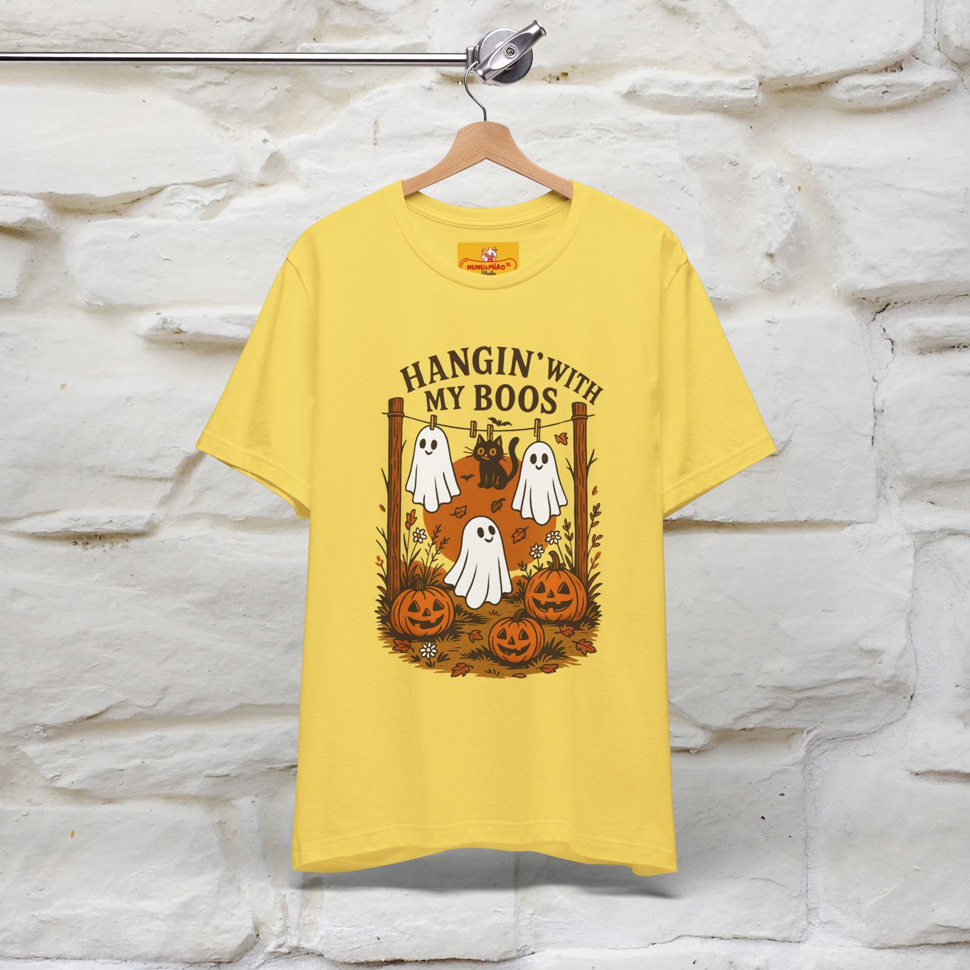"Hanging With My Boos" Halloween Cat T-shirt |Nunu&Miao Studio - Nunu&Miao Studio