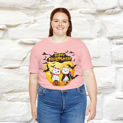 "Happy Halloween Cat Couple " Cat  T-shirt |Nunu&Miao Studio - Nunu&Miao Studio