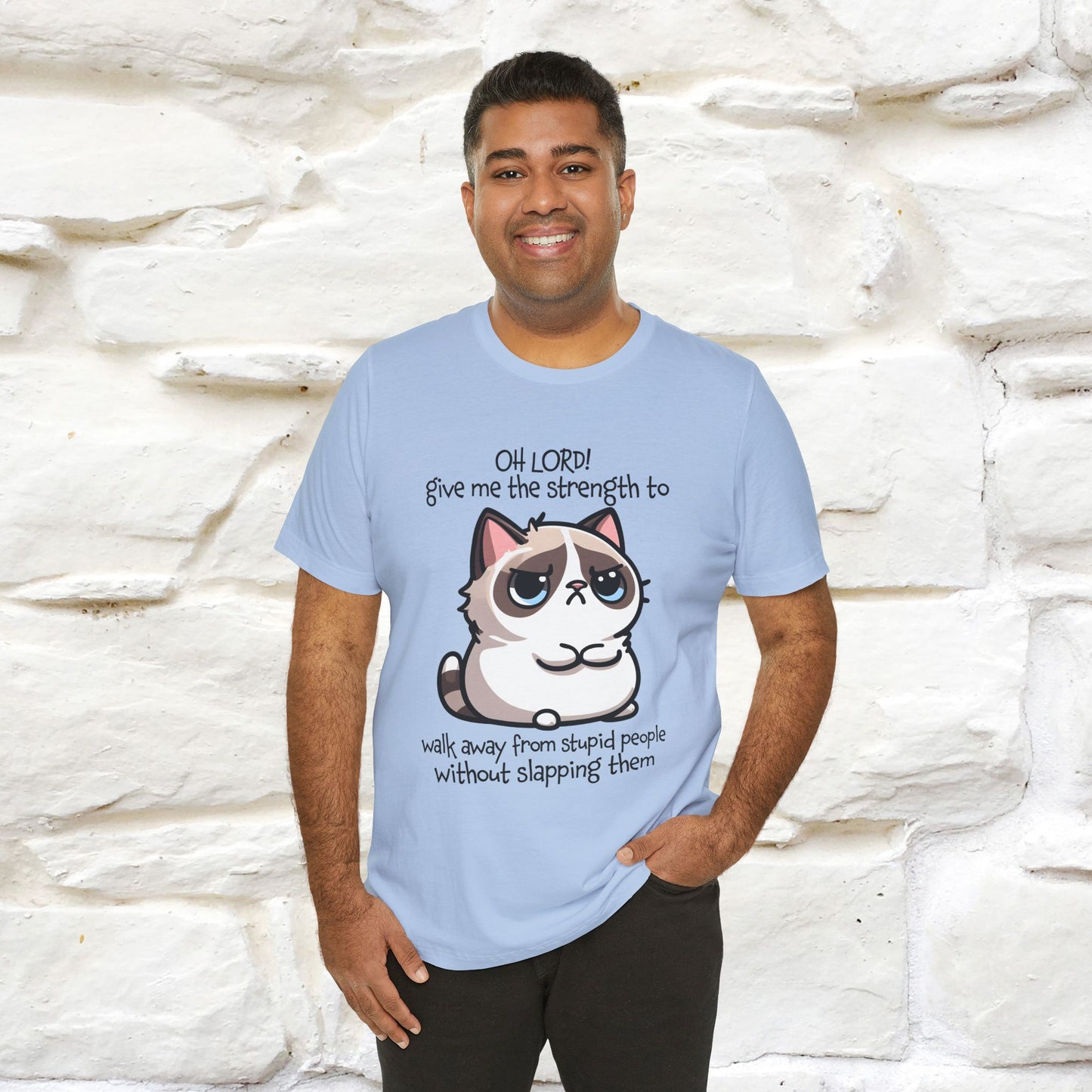 ''Oh Lord! Give Me Strength to ...'' Cat T-Shirt |  | Nunu&Miao Studio - Nunu&Miao Studio