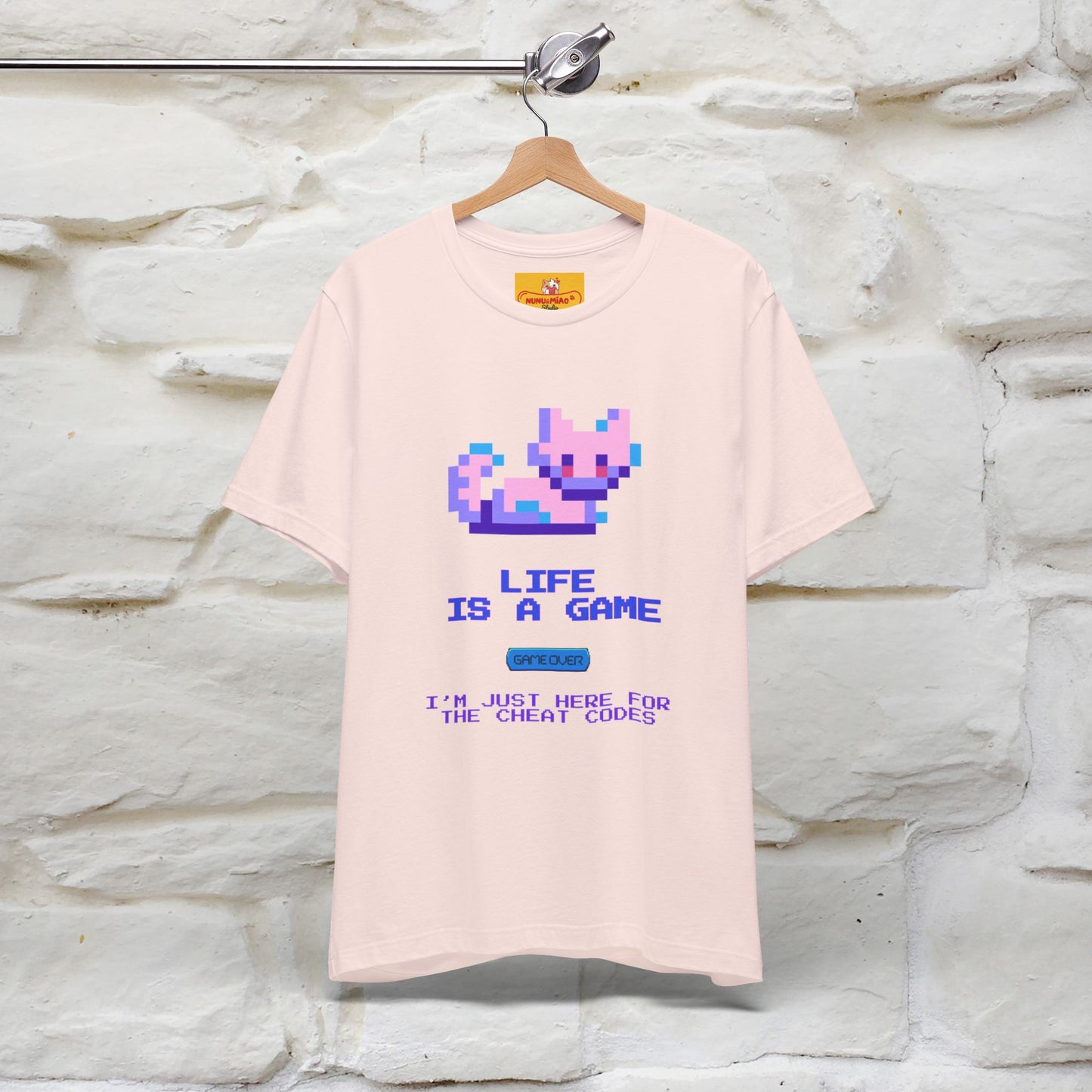 "Life Is A Game, I Am Just Here Fo The Cheat Code"  Cat T-Shirt | Nunu&Miao Studio - Nunu&Miao Studio