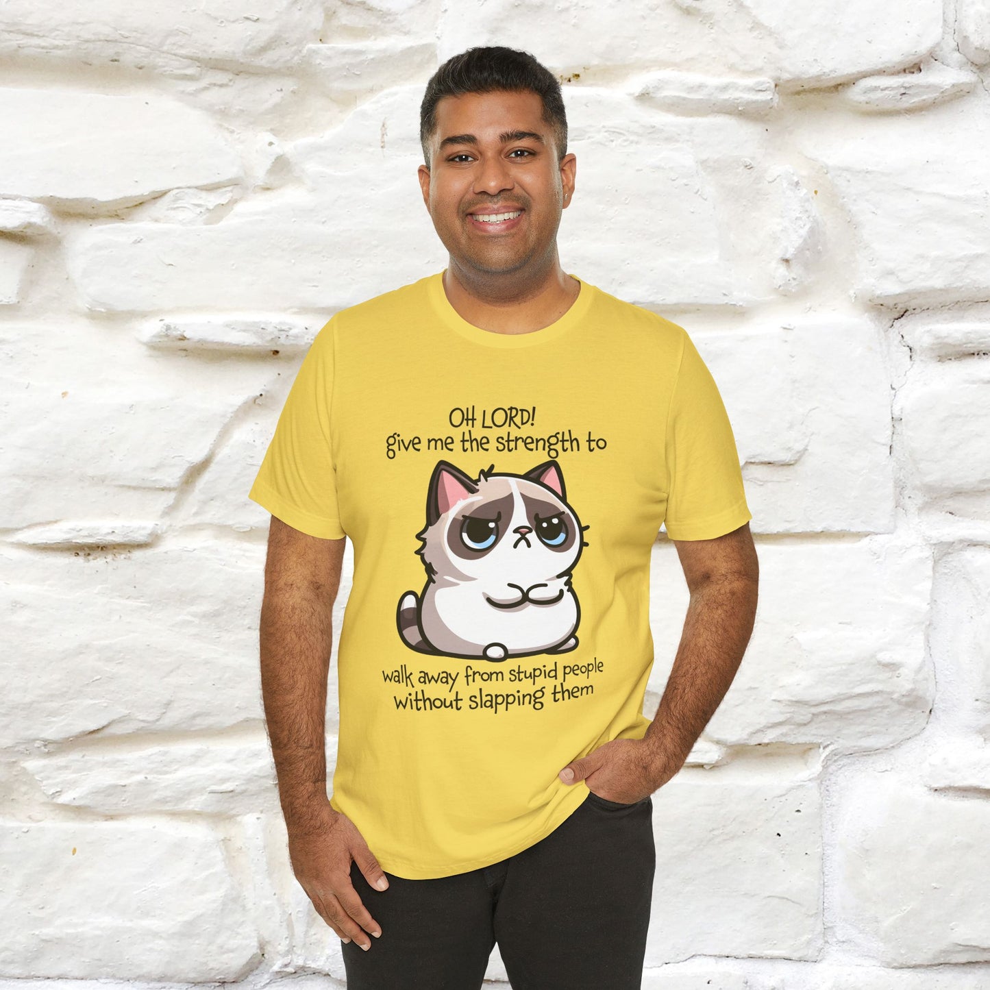 ''Oh Lord! Give Me Strength to ...'' Cat T-Shirt |  | Nunu&Miao Studio - Nunu&Miao Studio