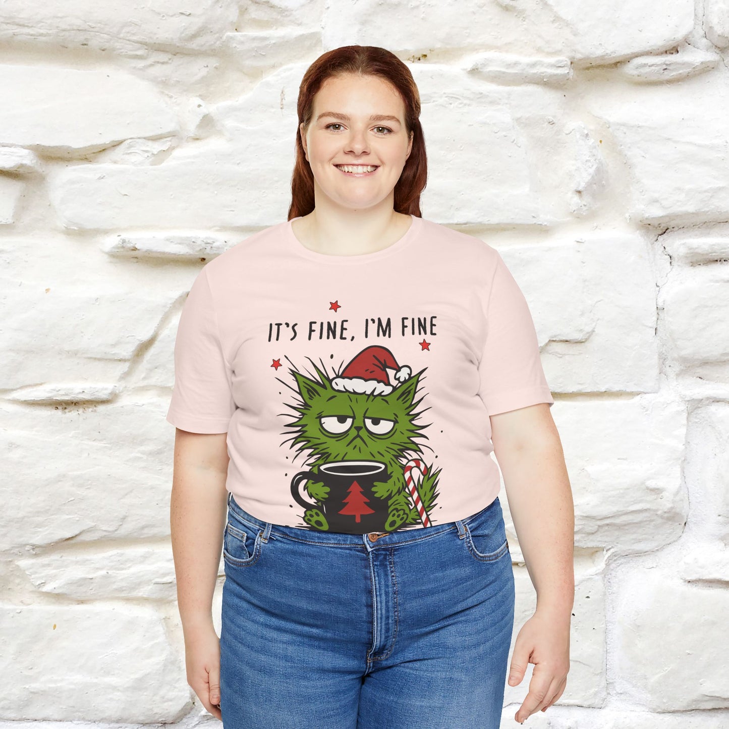 "It's Fine, I'm Fine  ...." |Funny Cat  T-Shirt | Nunu&Miao Studio