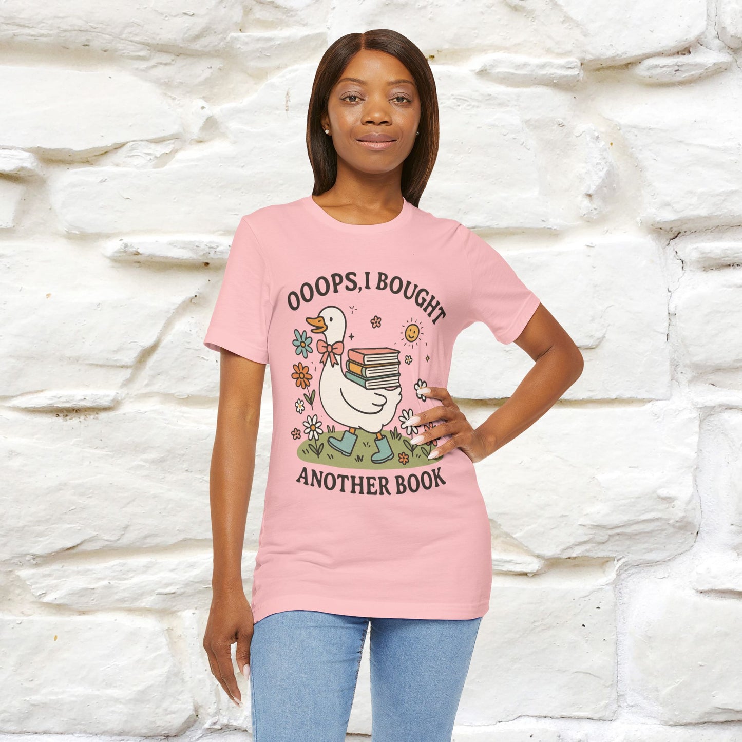 "Oooops I Bought Another Book" Funny Goose T-shirt |Nunu&Miao Studio - Nunu&Miao Studio