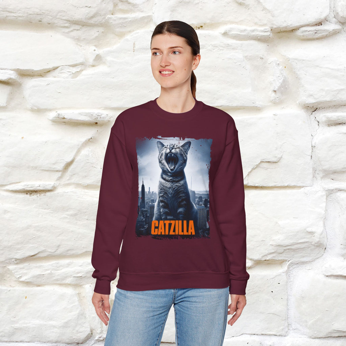 "Catzilla'' |Cat Sweatshirt | Nunu&Miao Studio