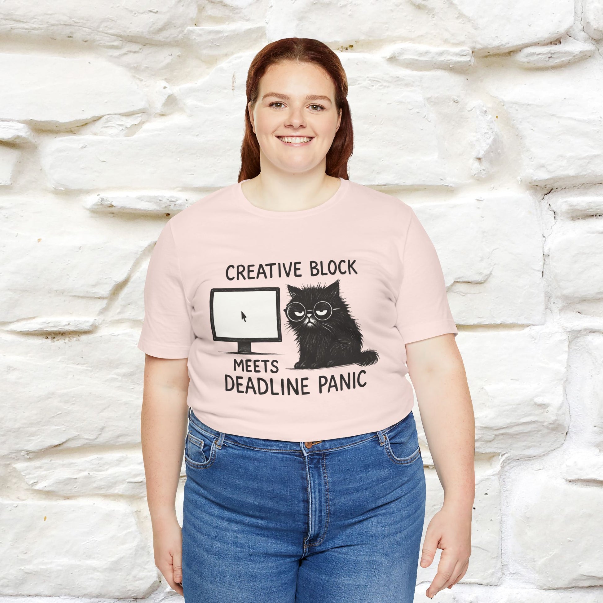 "Creative Block Meets Deadline..." |Cat T-Shirt | Nunu&Miao Studio - Nunu&Miao Studio