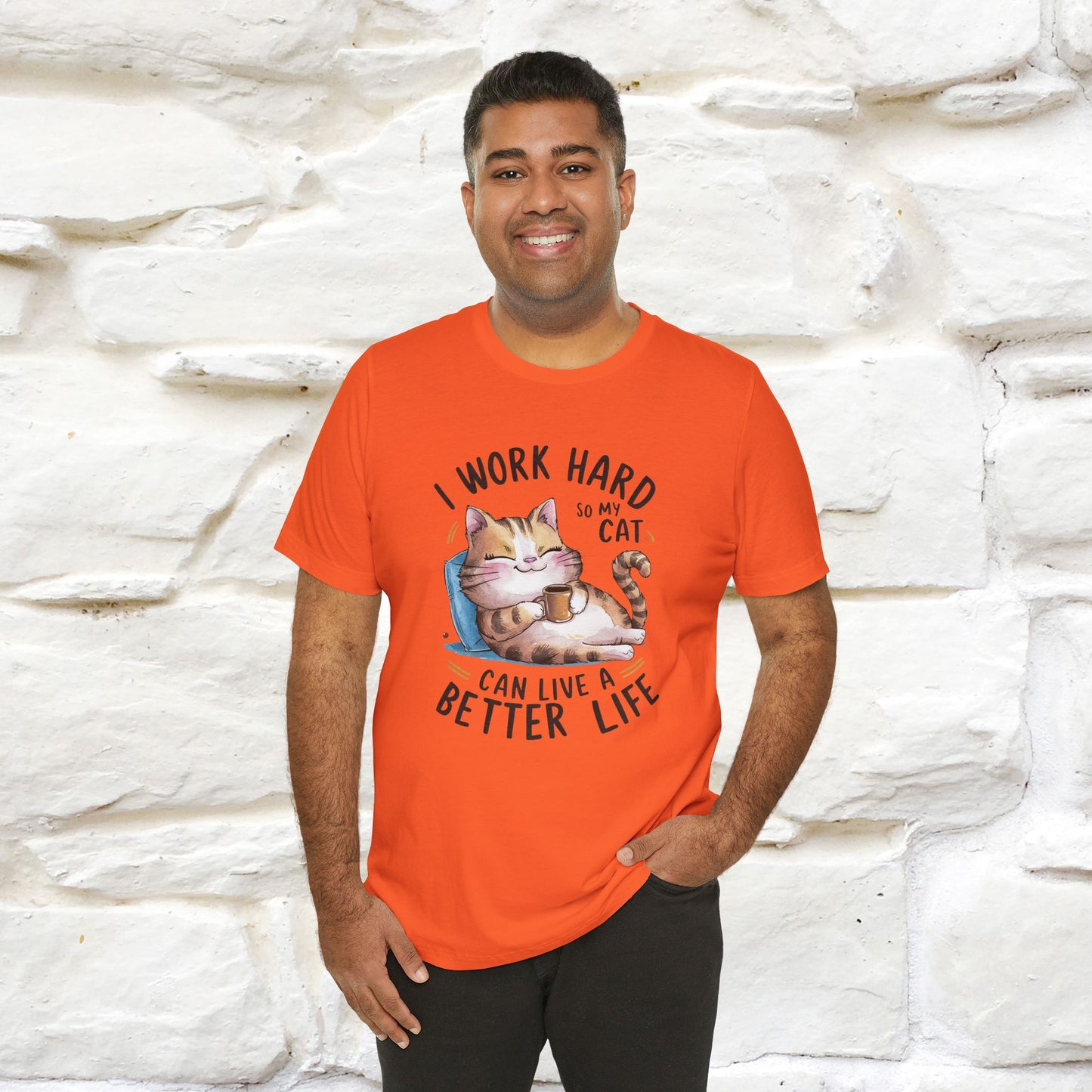 I Work Hard So My Cat Can Have a Better Life | Funny Cat Shirt  | Nunu&Miao Studio - Nunu&Miao Studio