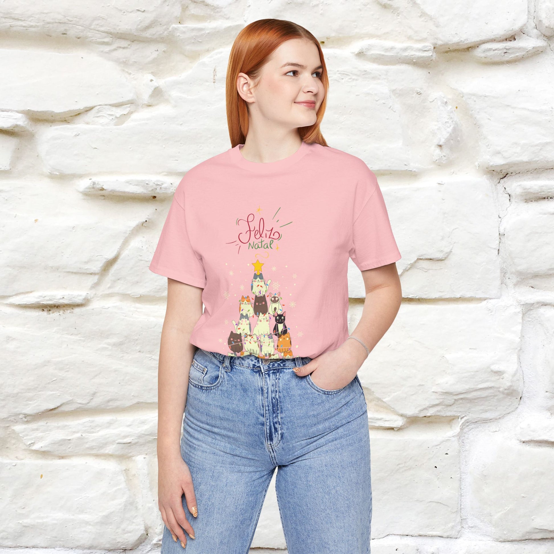 "Feliz Natal" Cat T-shirt|Nunu&Miao Studio - Nunu&Miao Studio