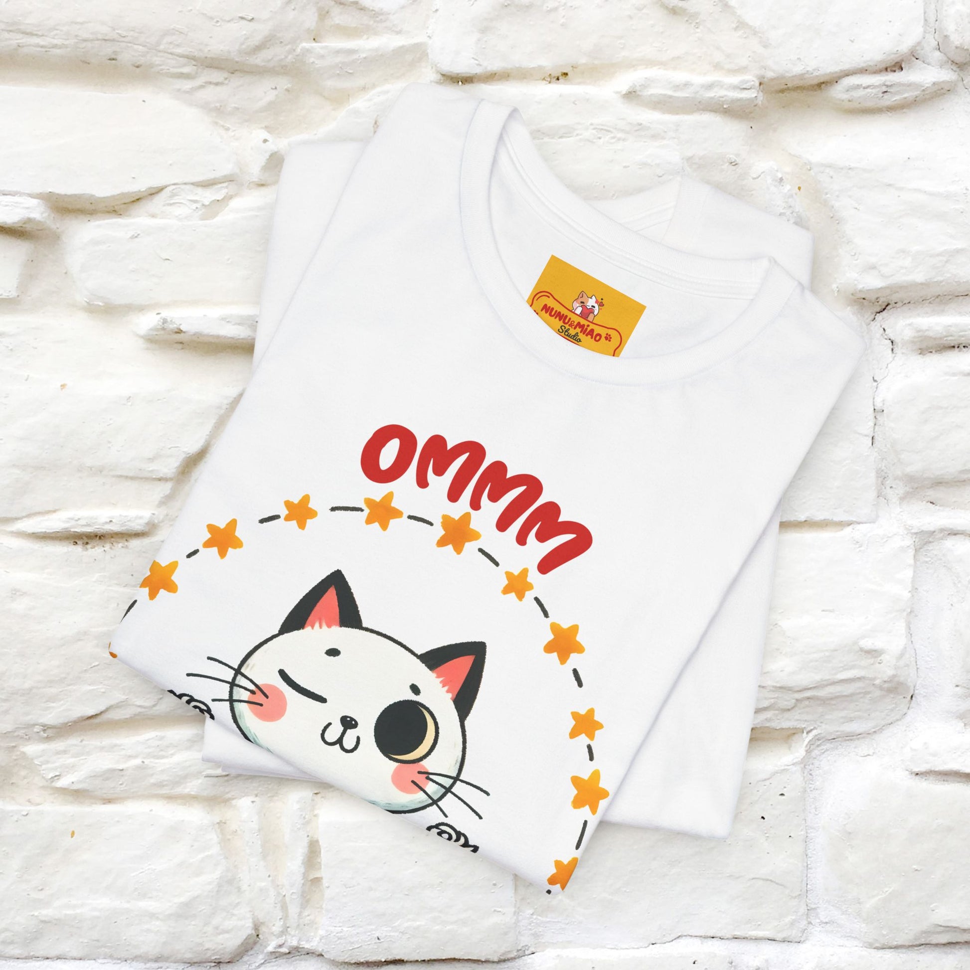 ''Ommm, Keep Calm'' Cat T-Shirt | Nunu&Miao Studio - Nunu&Miao Studio