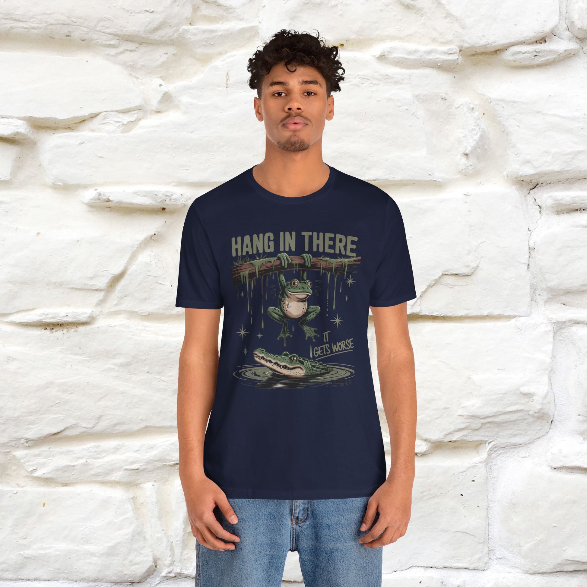 "Hang In There" Funny T-shirt |Nunu&Miao Studio - Nunu&Miao Studio