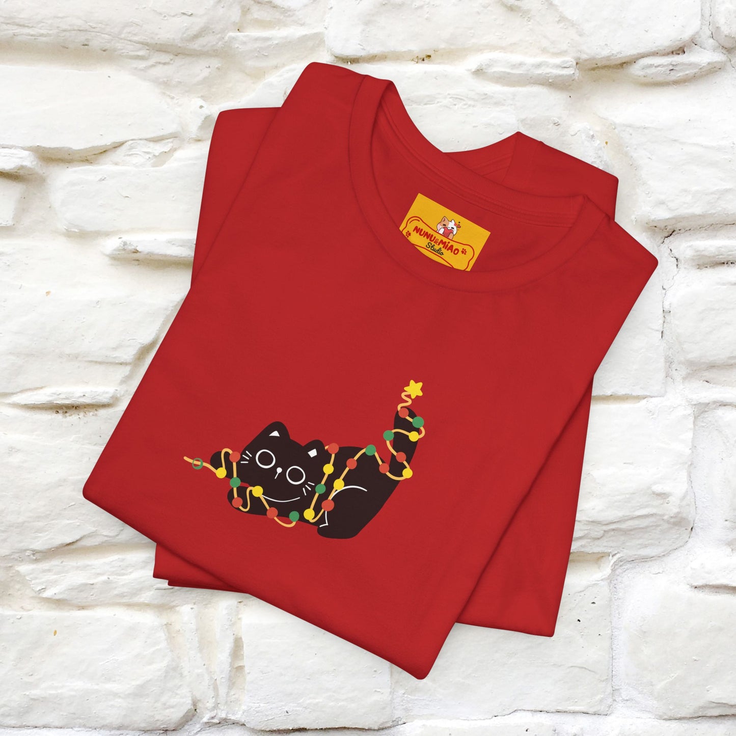 ''Be The Light" Cat T-Shirt| Front & Back Design | Nunu&Miao Studio - Nunu&Miao Studio