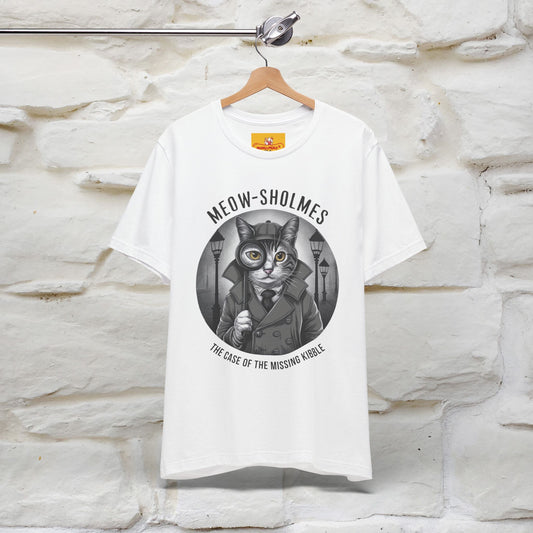 ''Meow-Sholmes: The Case of the Missing Kibble'' | Detective Cat Tee | Nunu&Miao Studio - Nunu&Miao Studio