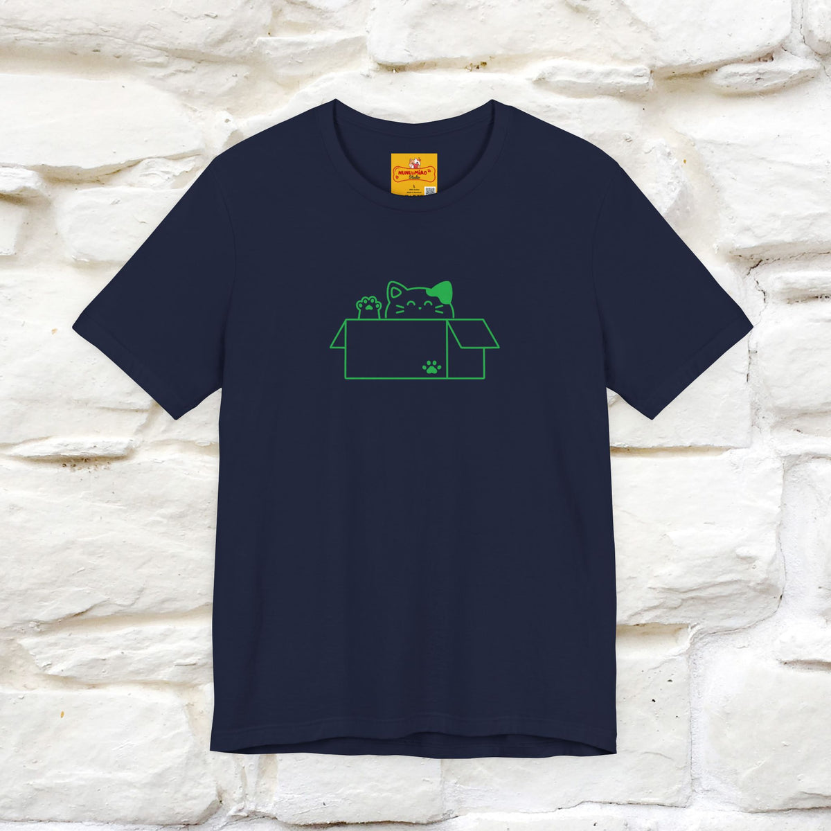 "“Happiness is free. Delivery is extra.” | Cat T-Shirt | Front & Back Design | Nunu&Miao Studio