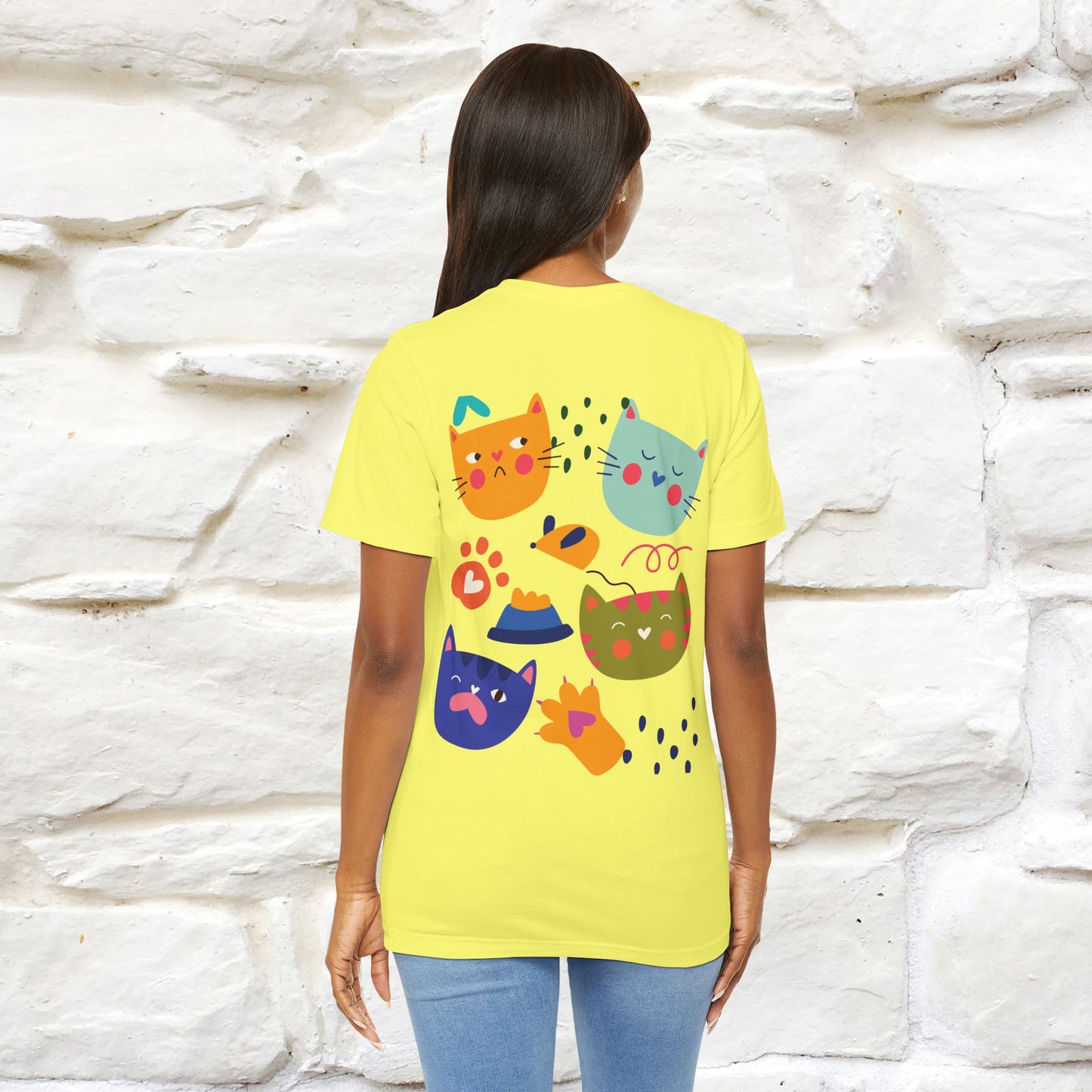 ''The Power Of Meow'' Cat T-Shirt Front and Back Design | Nunu&Miao Studio - Nunu&Miao Studio