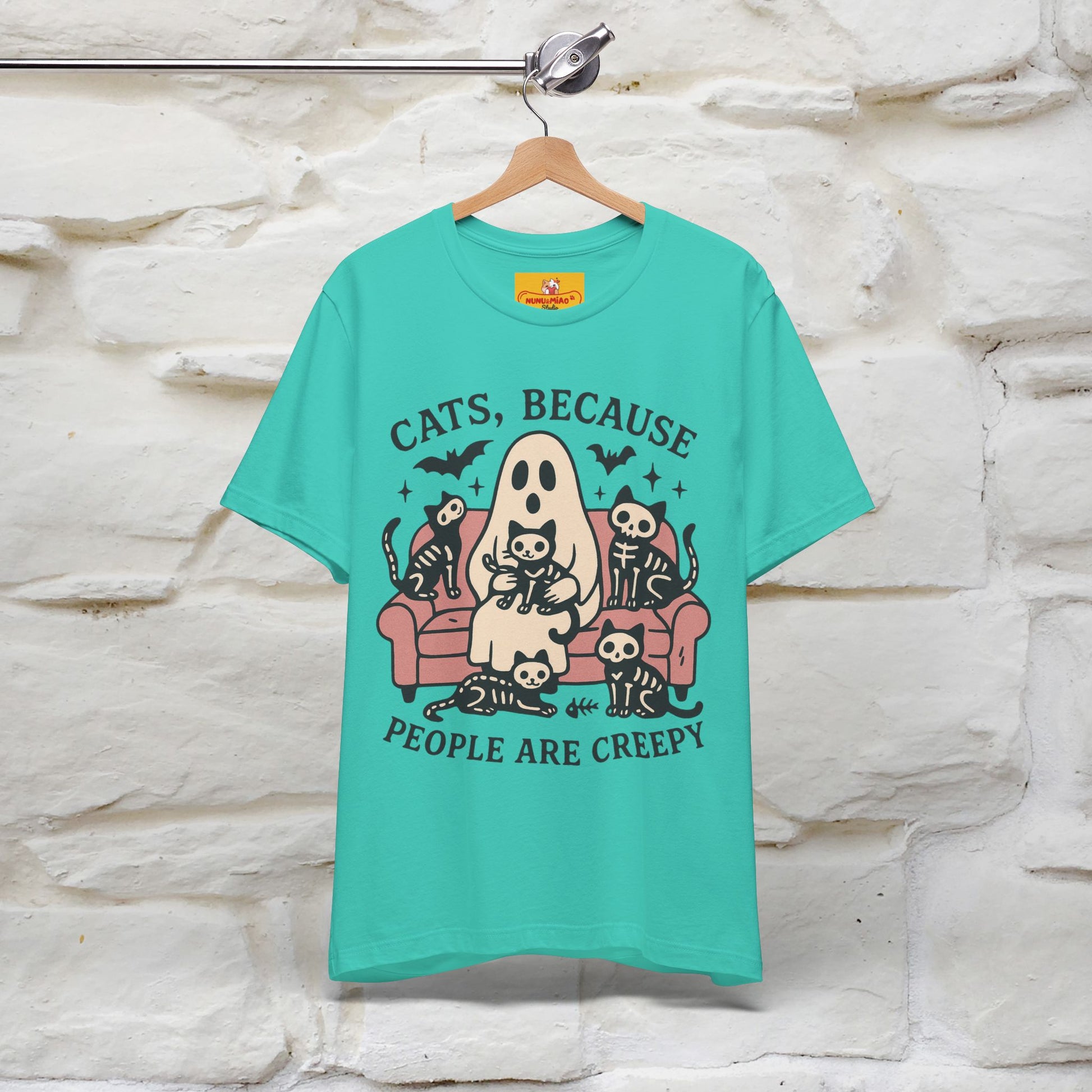 "Cat Because People Are Creepy" Halloween Cat T-shirt |Nunu&Miao Studio - Nunu&Miao Studio