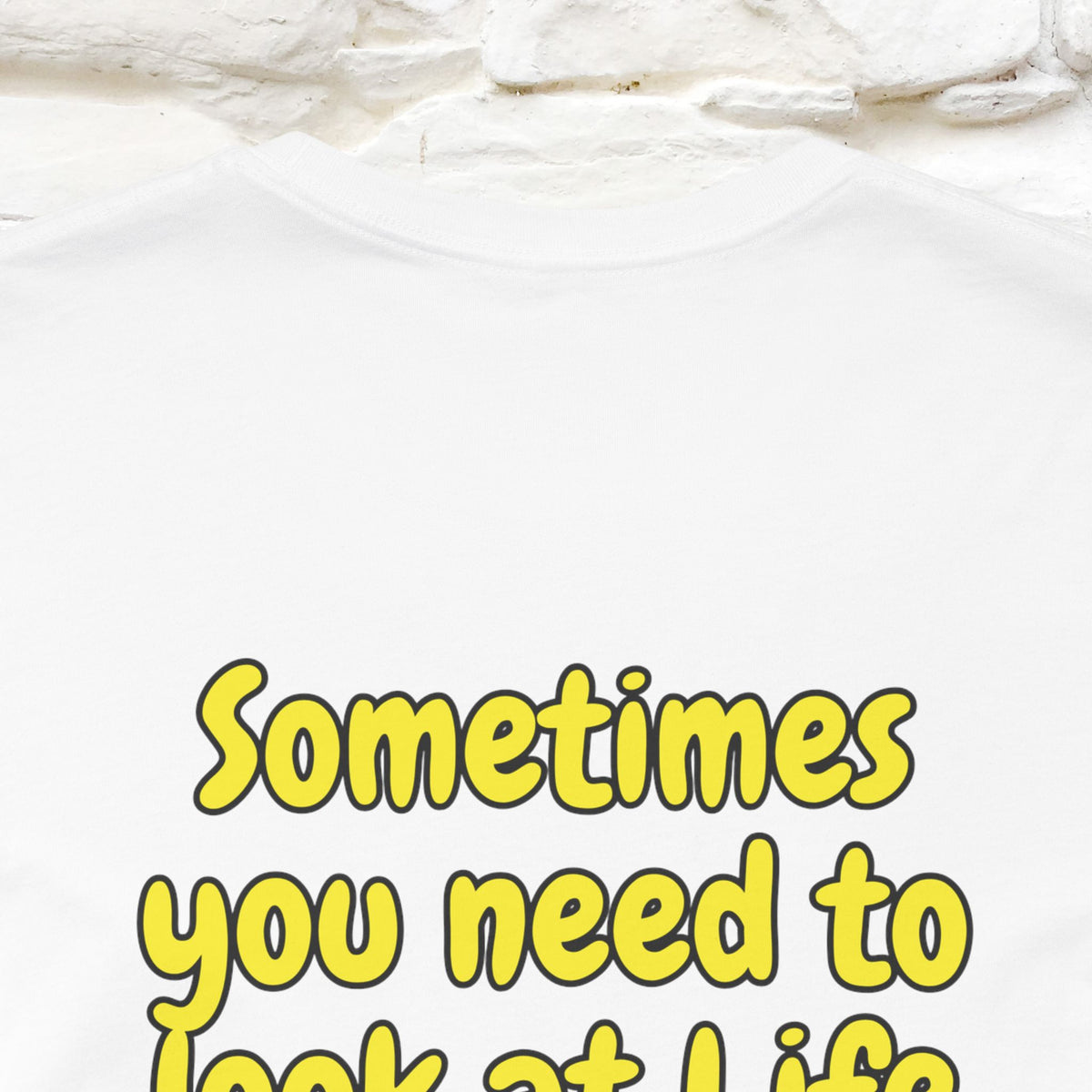 "Sometimes You Need to Look at Life from a Different Perspective" Cat T-Shirt | Front & Back Design | Nunu&Miao Studio