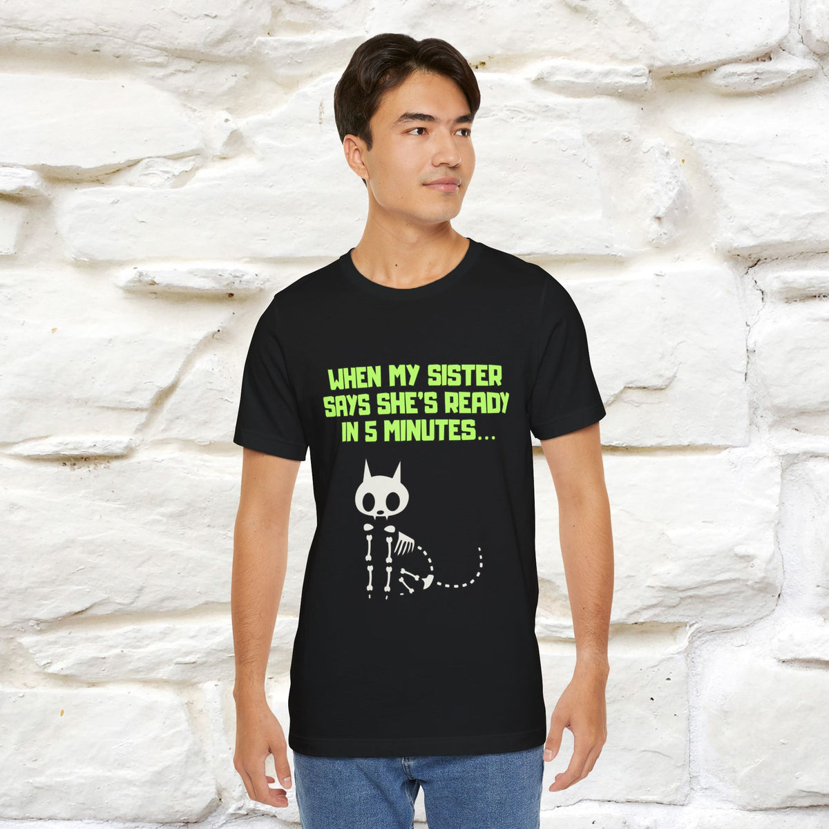 “When my sister says she’s ready in 5 minutes…” | Cat T-Shirt | Nunu&Miao Studio
