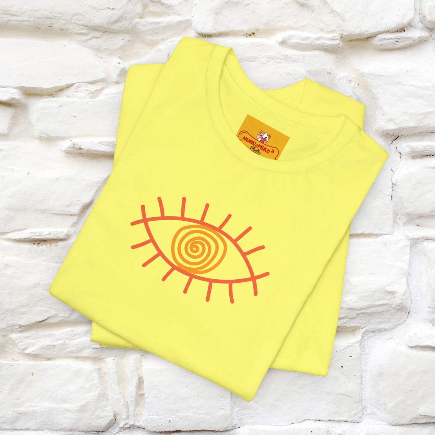 "The Hypnotic Meow'' Cat T-Shirt Front and Back Design | Nunu&Miao Studio - Nunu&Miao Studio