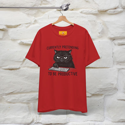 "Currently Pretending To Be Productive" |Cat T-Shirt | Nunu&Miao Studio - Nunu&Miao Studio