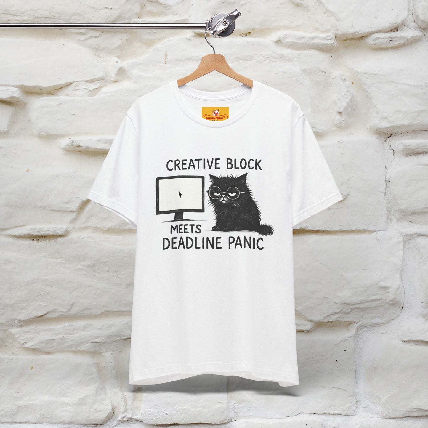 "Creative Block Meets Deadline..." |Cat T-Shirt | Nunu&Miao Studio - Nunu&Miao Studio