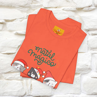 "Natal Magico" Cat T-shirt  |Nunu&Miao Studio - Nunu&Miao Studio