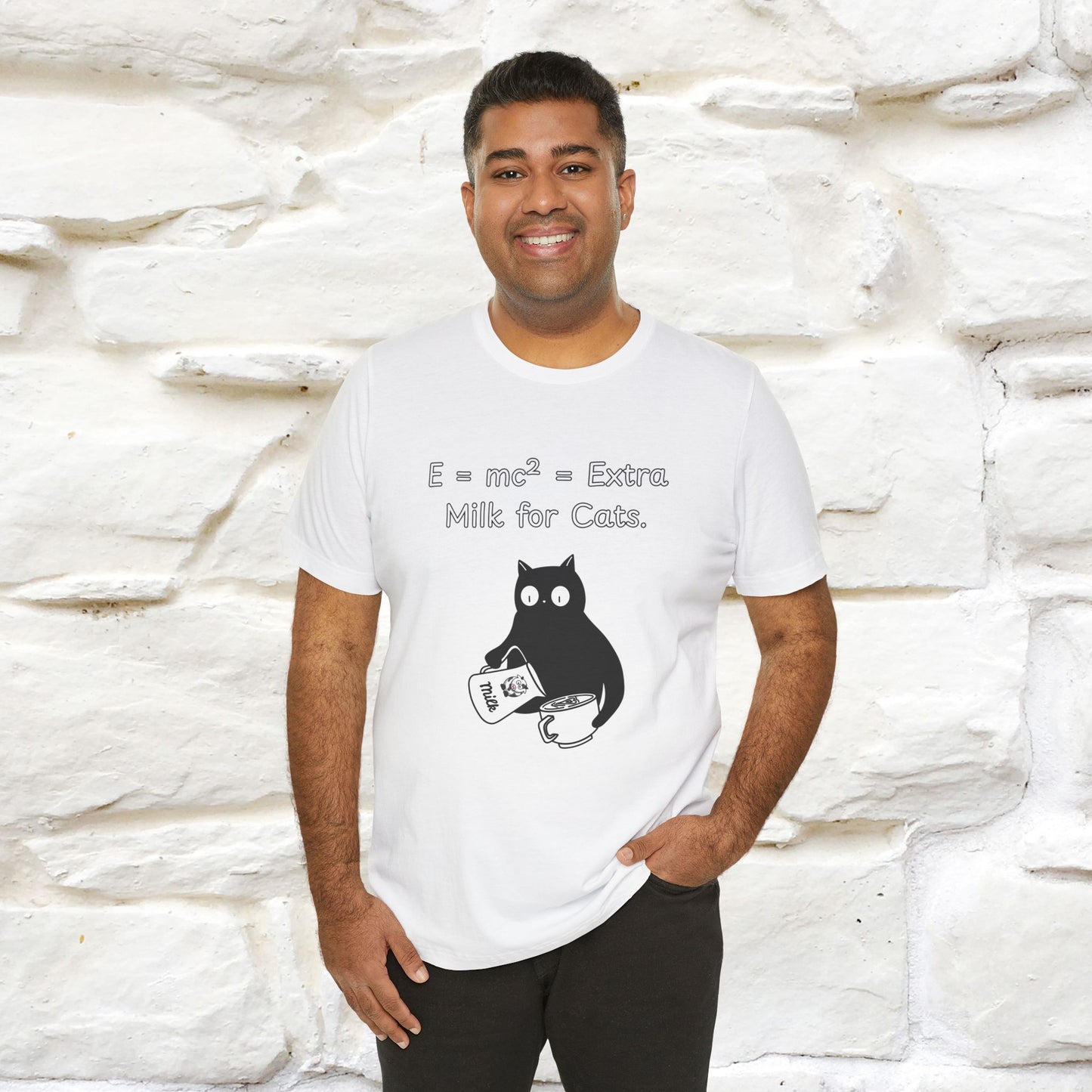 ''E = mc² = Extra Milk for Cats.''| Funny T-Shirt | Nunu&Miao Studio