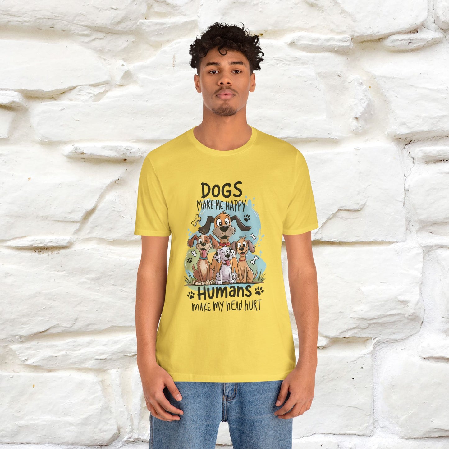 " Dogs Make Me Happy ..."  T-shirt |Nunu&Miao Studio - Nunu&Miao Studio