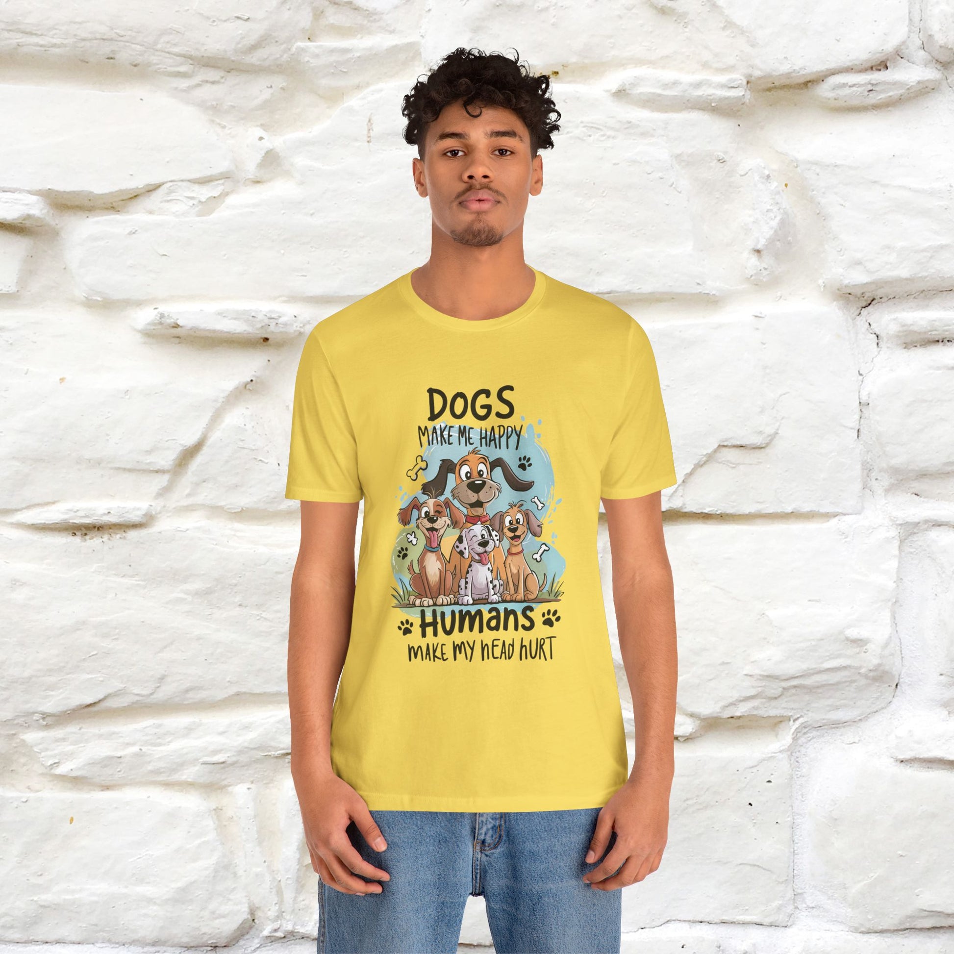 " Dogs Make Me Happy ..."  T-shirt |Nunu&Miao Studio - Nunu&Miao Studio