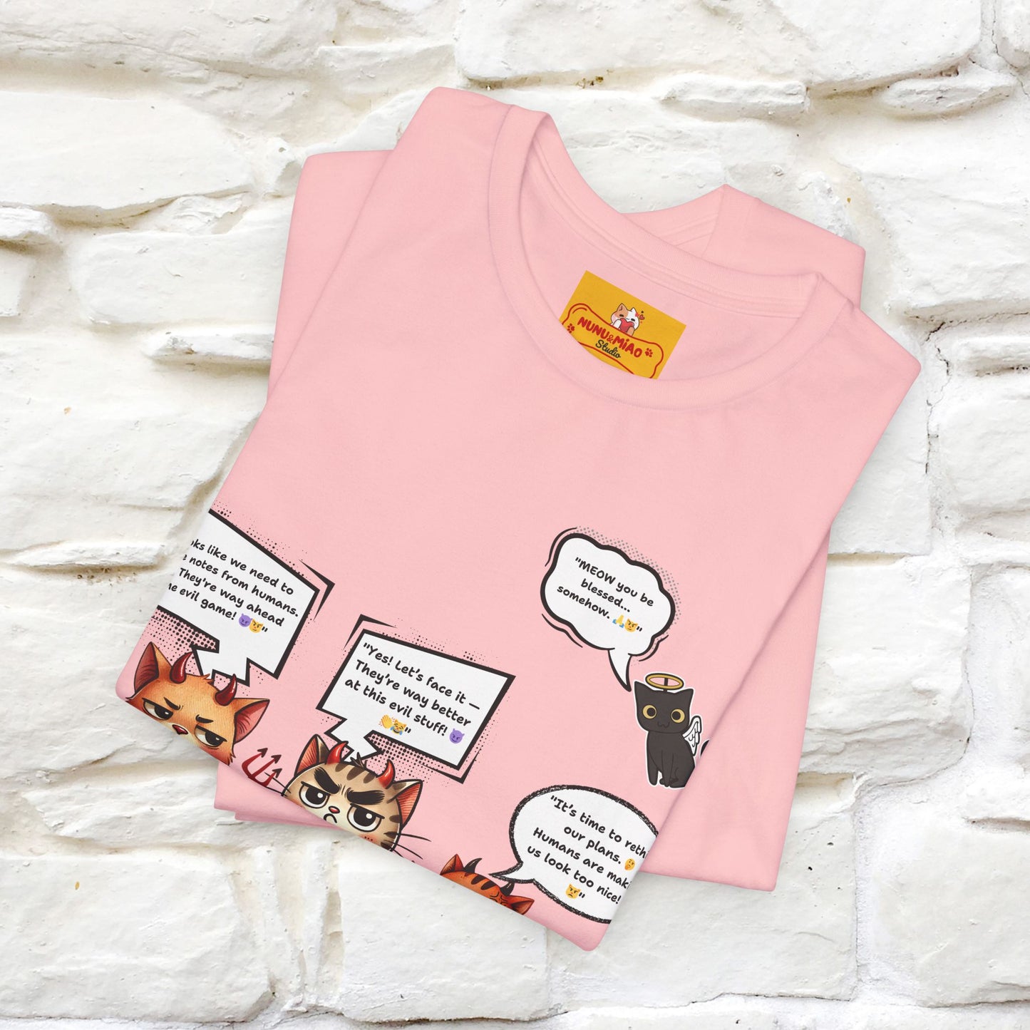 "Humans Are Way Ahead In The Evil Game! 😈😼" Cat  T-shirt |Nunu&Miao Studio - Nunu&Miao Studio