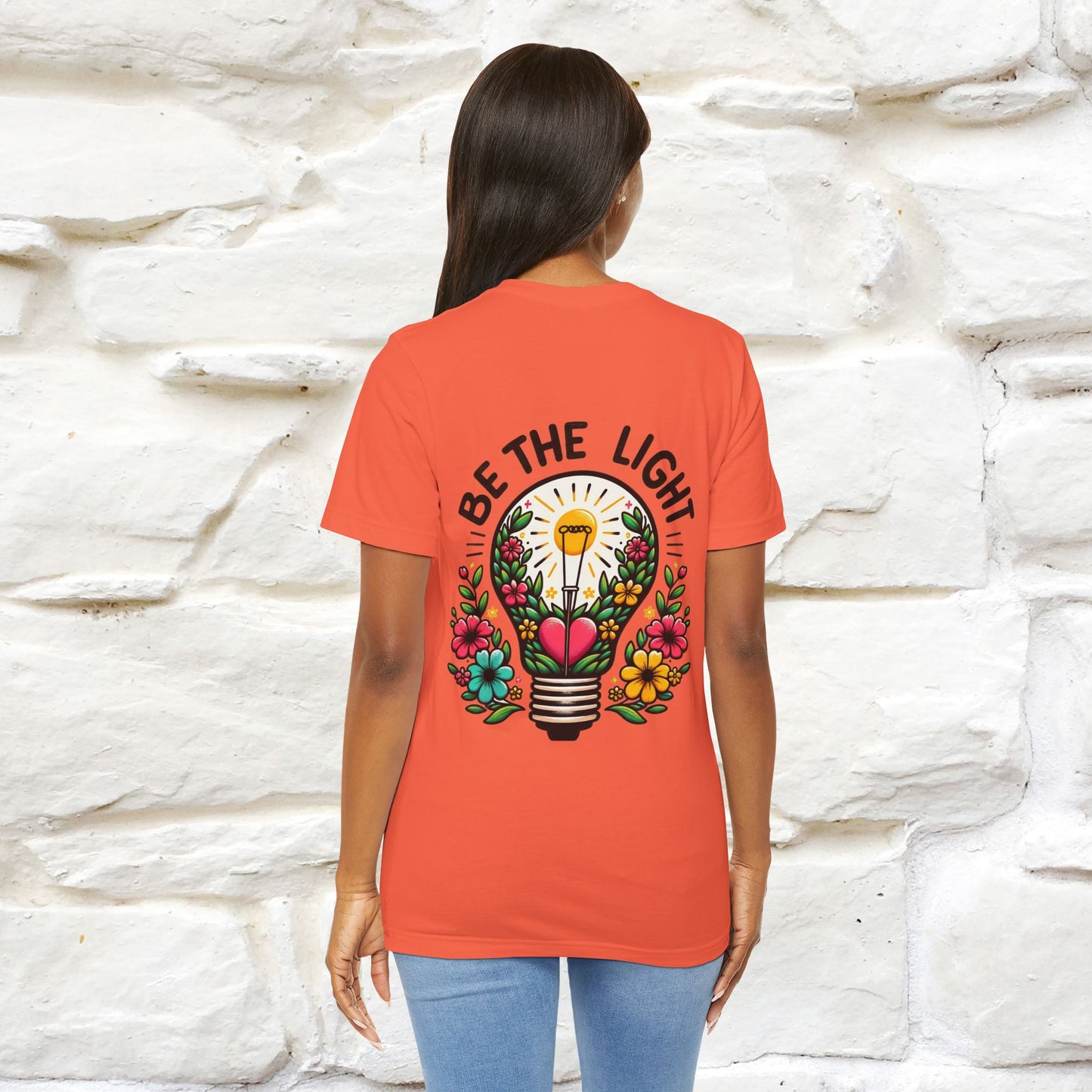''Be The Light" Cat T-Shirt| Front & Back Design | Nunu&Miao Studio - Nunu&Miao Studio